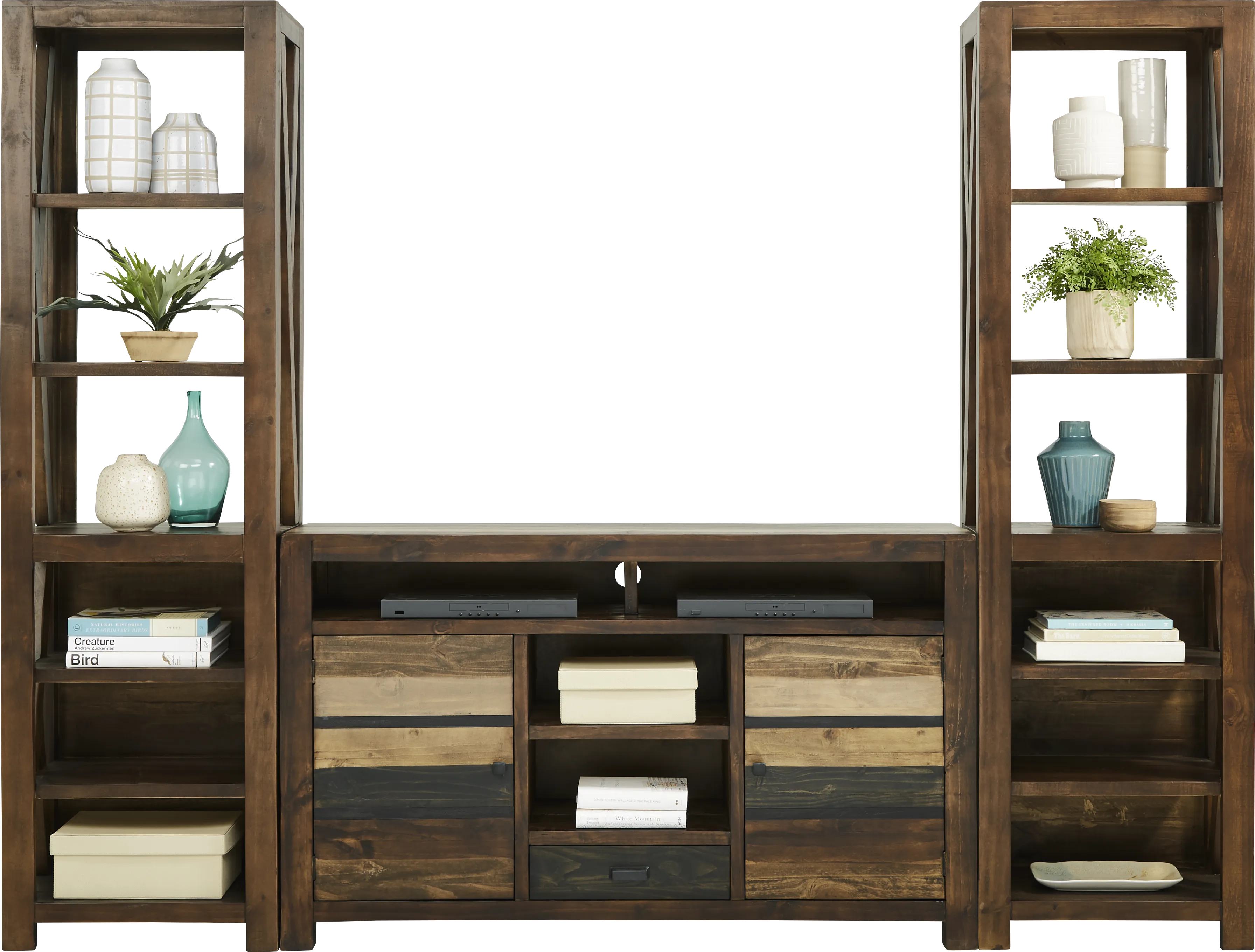 Westover Hills Brown 3 Pc Wall Unit with 60 in. Console - Thumbnail - Image 1