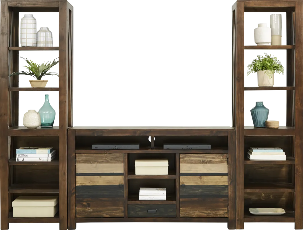 Westover Hills Brown 3 Pc Wall Unit with 60 in. Console