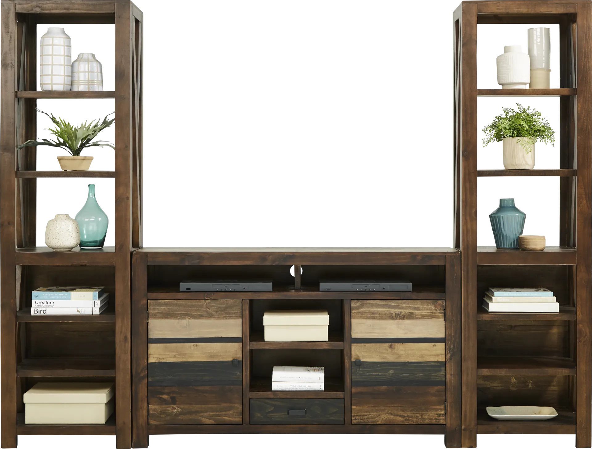 Westover Hills Brown 3 Pc Wall Unit with 60 in. Console - Image 1