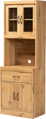 Mannheim Brown Accent Cabinet with Hutch