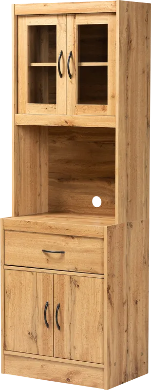 Mannheim Brown Accent Cabinet with Hutch