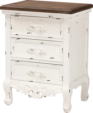Raveneaux White Nightstand