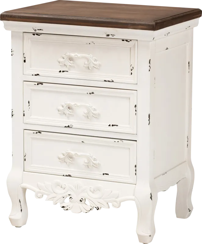 Raveneaux White Nightstand