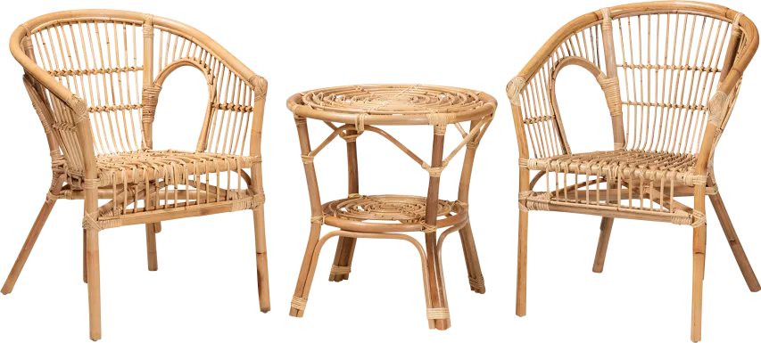 Atella Ann III Brown 3 Pc Accent Chair and End Table Set