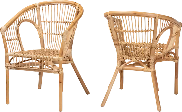 Atella Ann III Brown Arm Chair, Set of 2