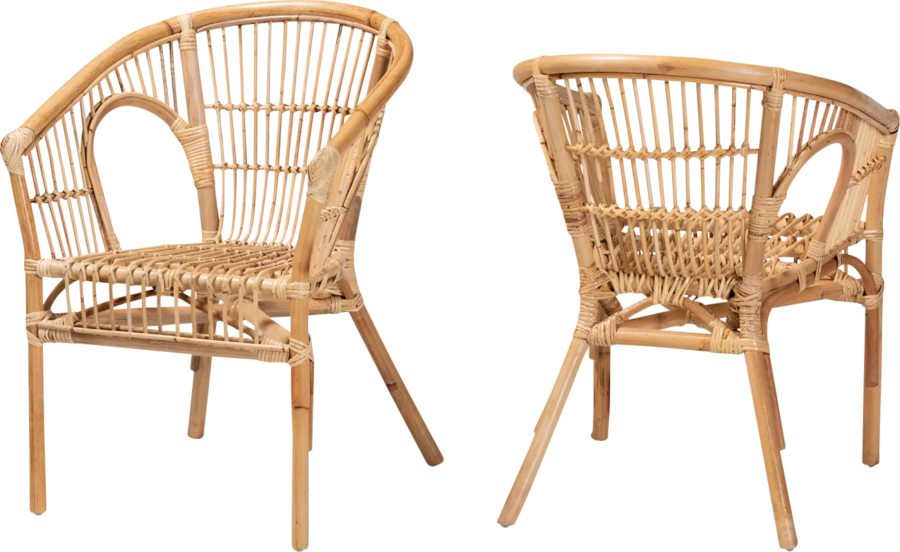 Atella Ann III Brown Arm Chair, Set of 2
