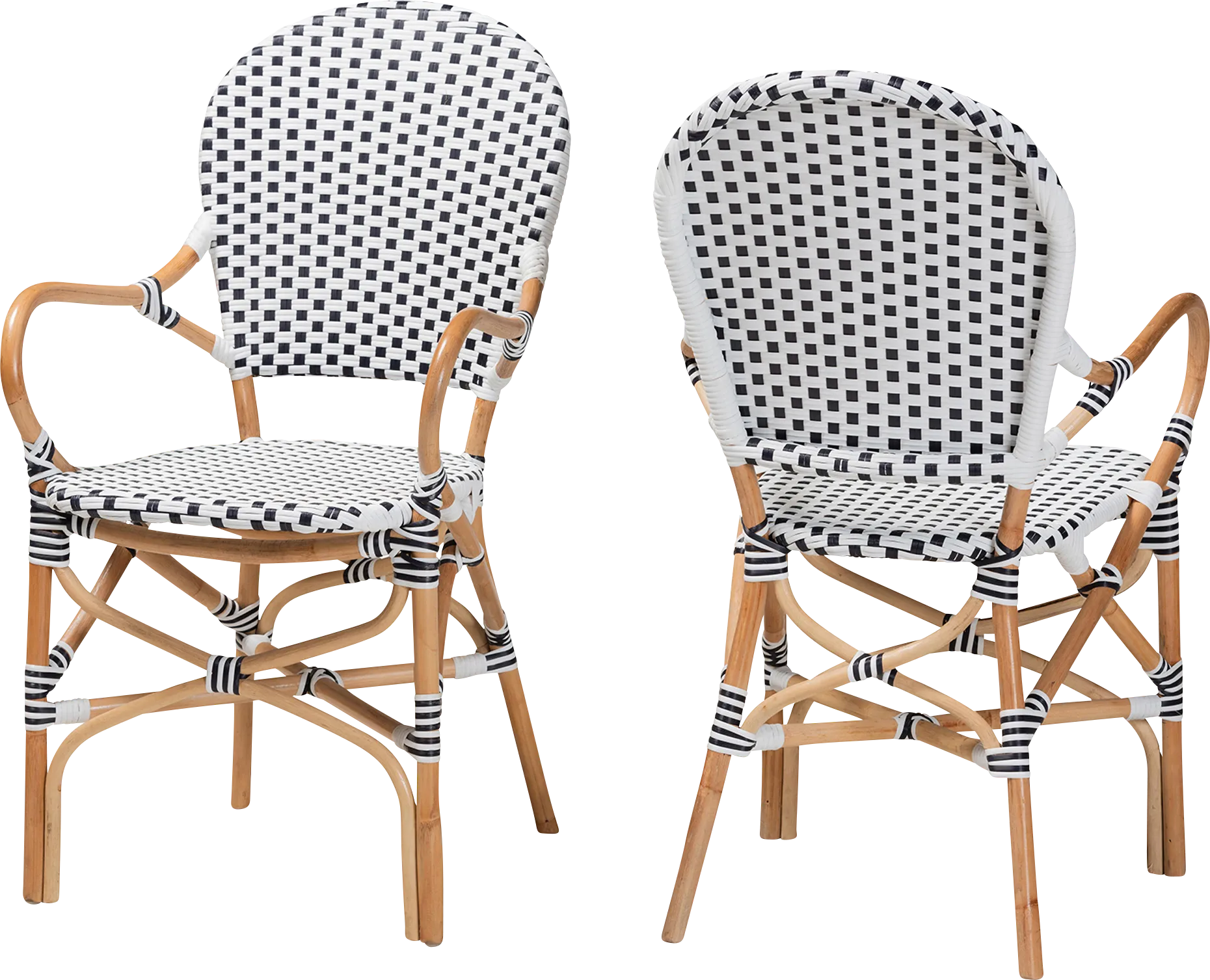Outdoor Nalina Elle I Black Arm Chair, Set of 2 - Image 1