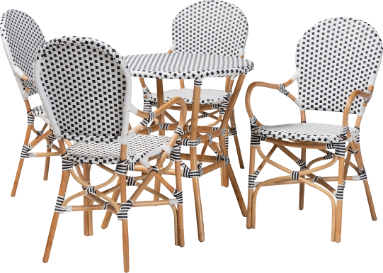 Outdoor Nalina Elle I Black 5 Pc Dining Set