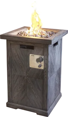 Laurel Bay Brown Outdoor 19.5 in. Square Fire Pit