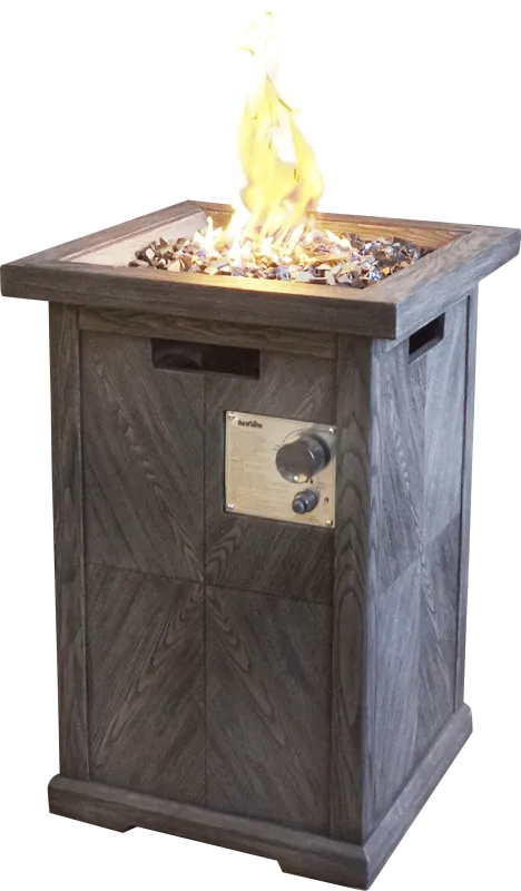 Laurel Bay Brown Outdoor 19.5 in. Square Fire Pit
