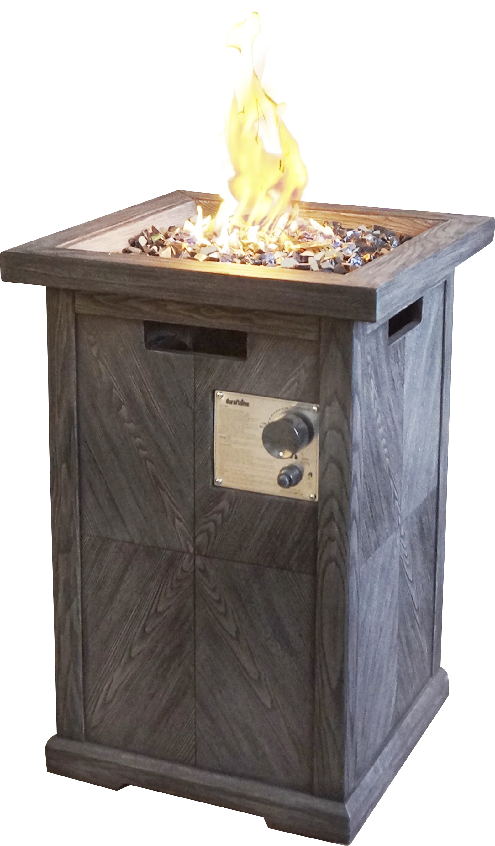 Laurel Bay Brown Outdoor 19.5 in. Square Fire Pit - Image 1
