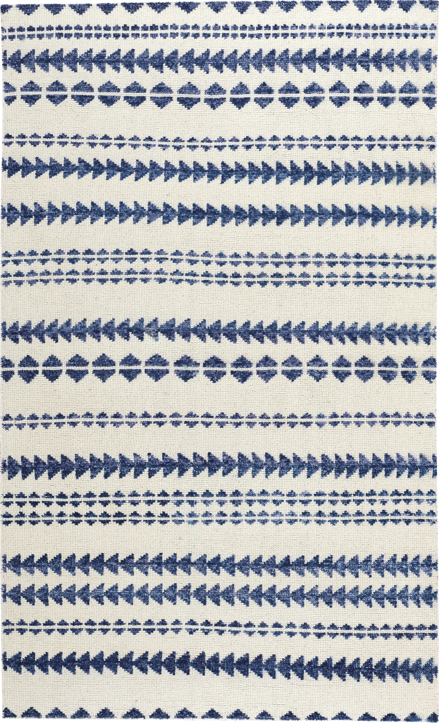 Viking Stripe Blue 5' x 8' Rug - Image 1