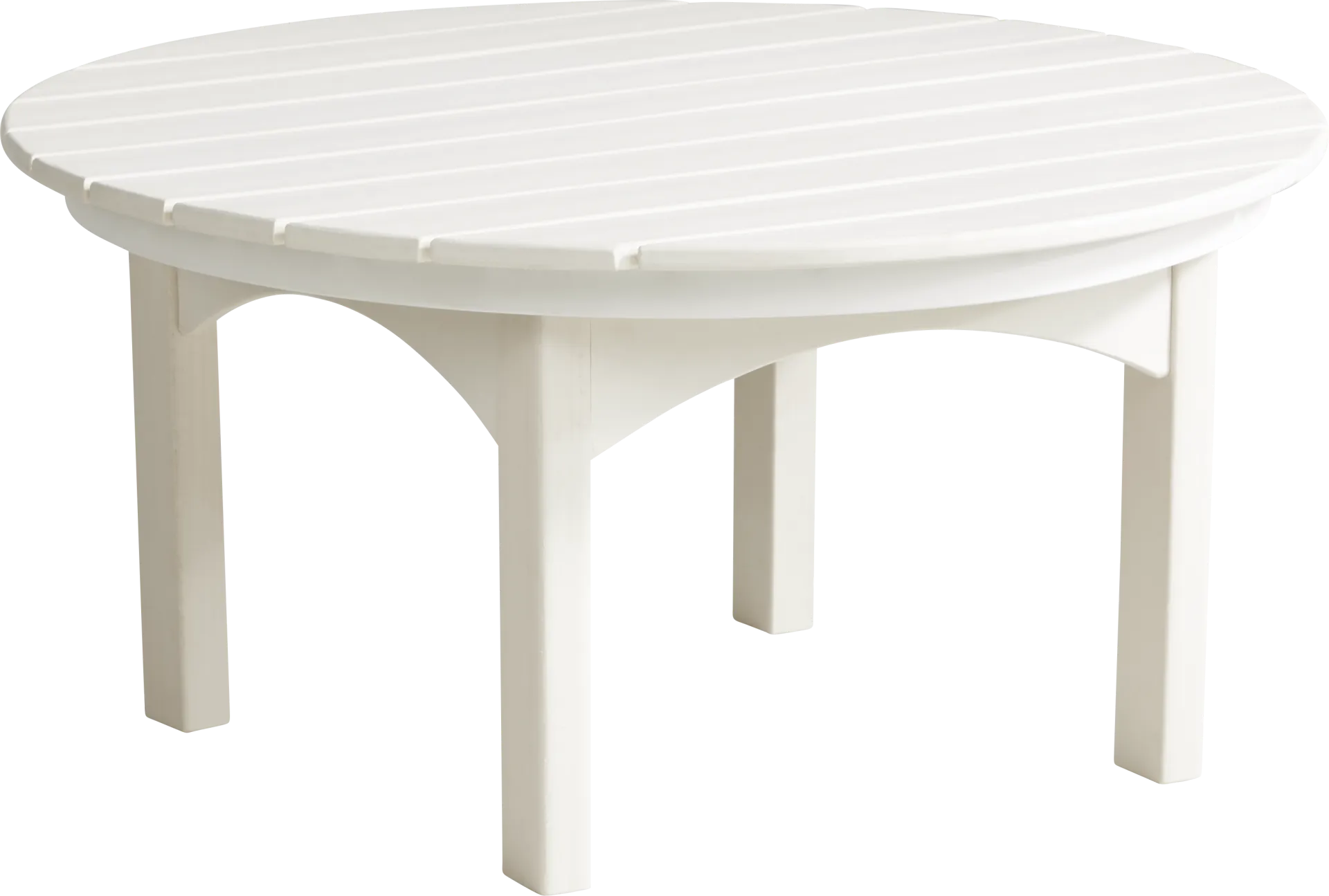 Addy White Round Outdoor Cocktail Table - Image 1
