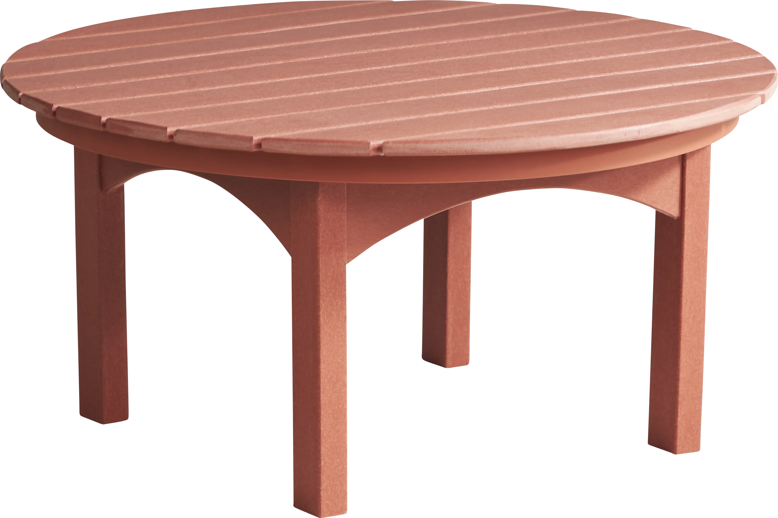 Addy Red Round Outdoor Cocktail Table - Thumbnail - Image 1
