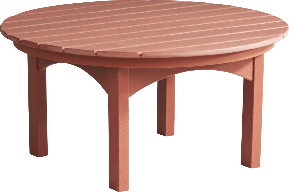 Addy Red Round Outdoor Cocktail Table