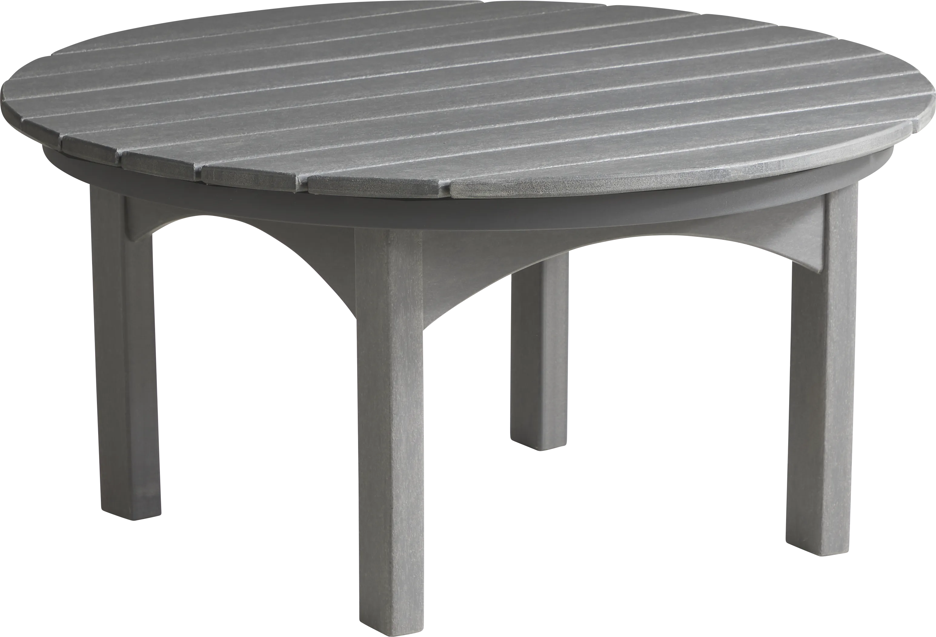 Addy Gray Round Outdoor Cocktail Table - Thumbnail - Image 1