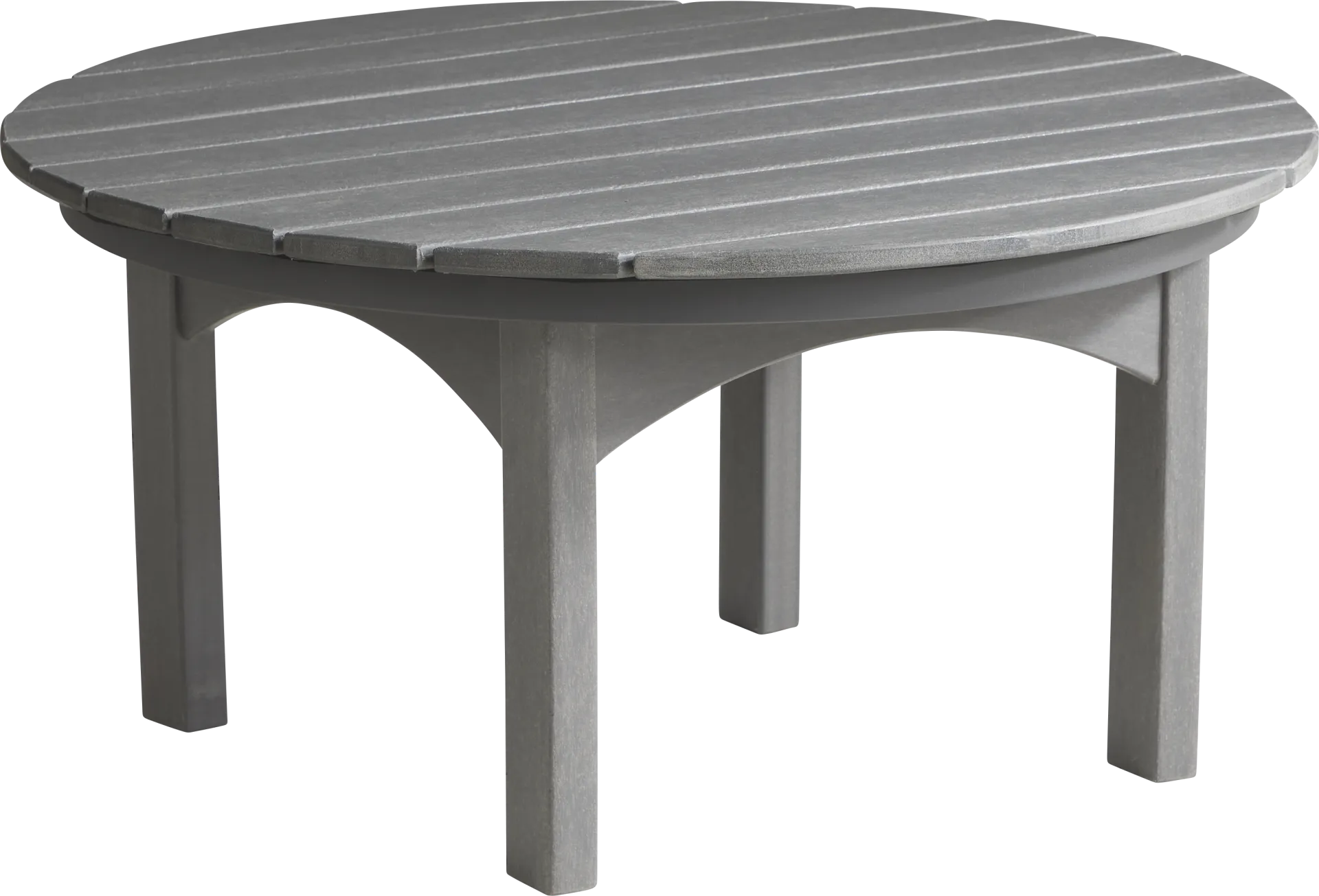 Addy Gray Round Outdoor Cocktail Table - Image 1