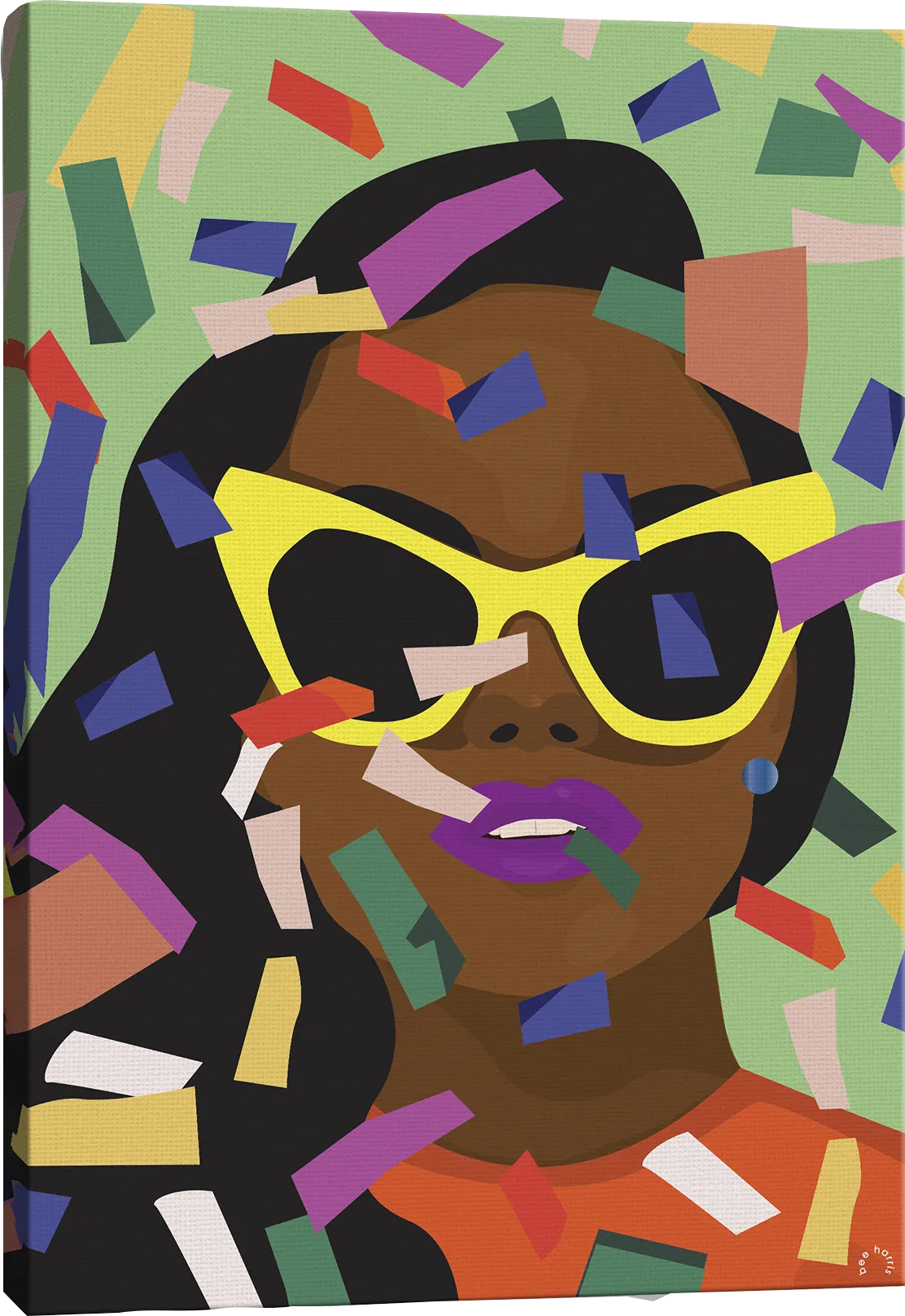 Kids Issa Celebration I Green Artwork - Image 1