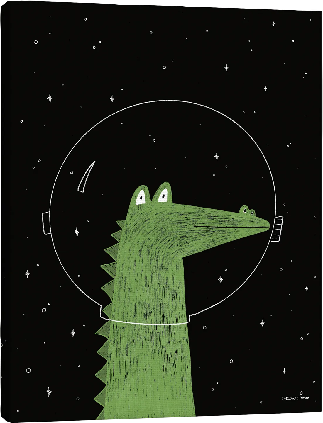 Kids Astro Gator II Black Artwork - Image 1