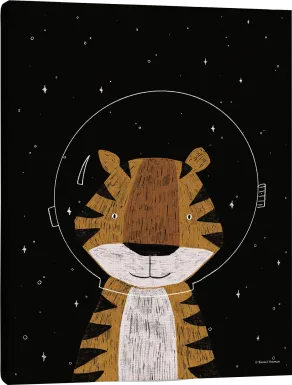 Kids Astro Tiger III Black Artwork