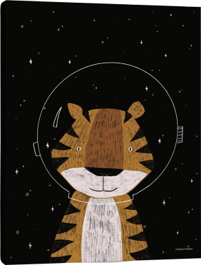 Kids Astro Tiger III Black Artwork