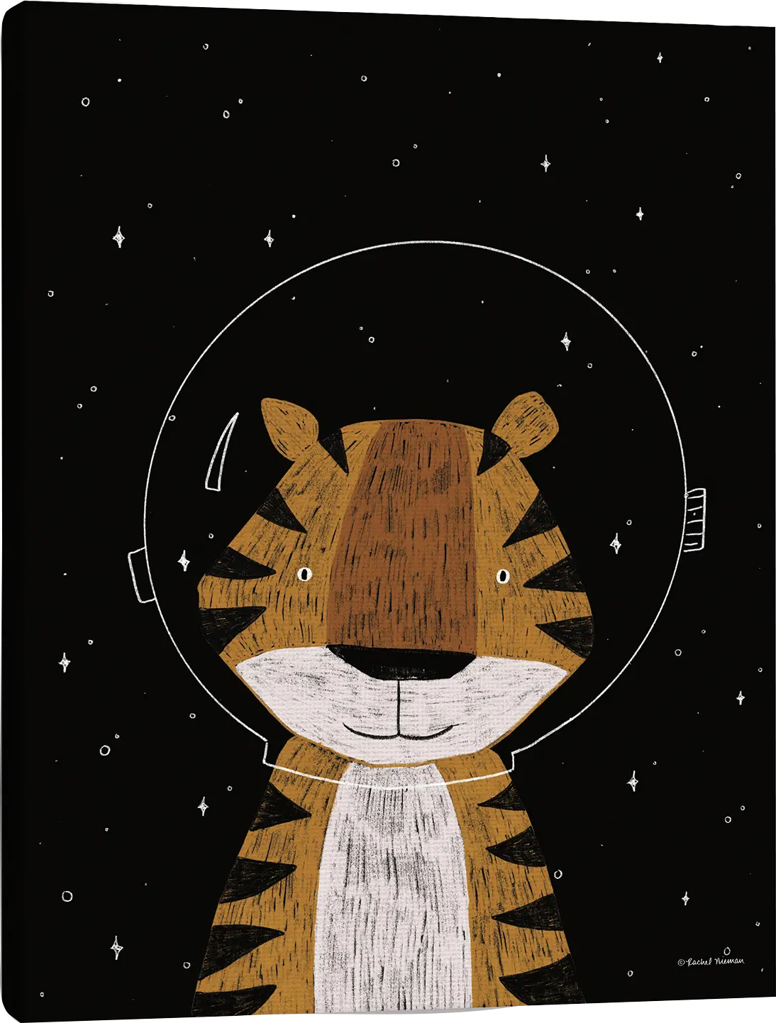 Kids Astro Tiger II Black Artwork