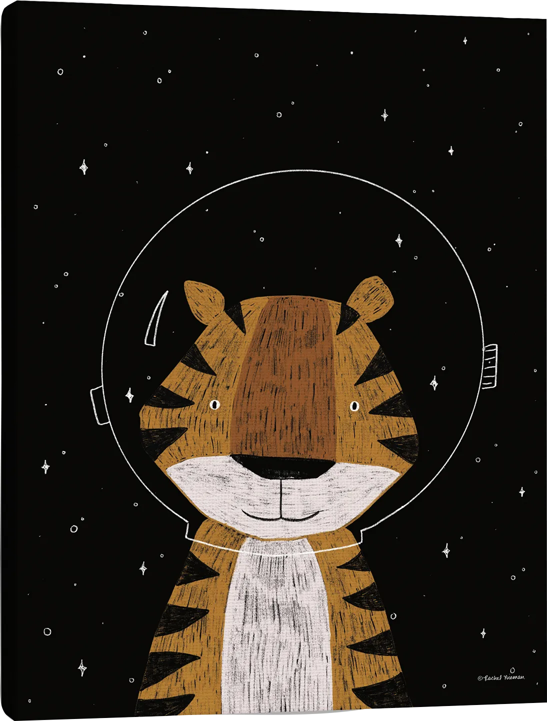 Kids Astro Tiger I Black Artwork - Image 1