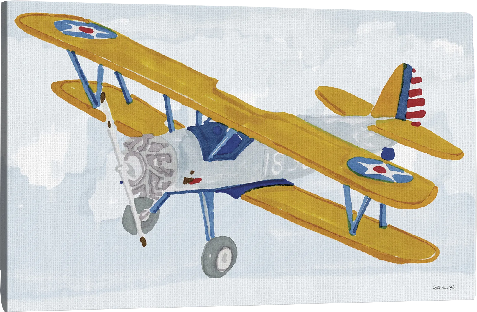 Kids Aviator Fun III Light Blue Artwork - Image 1