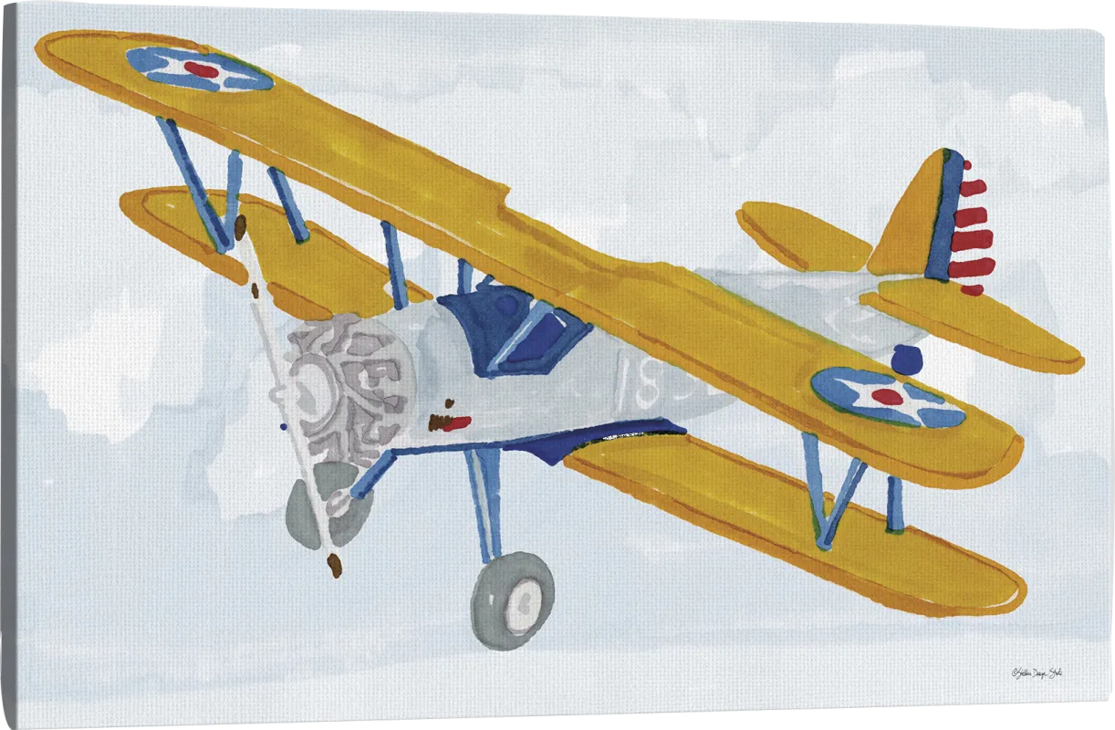 Kids Aviator Fun I Light Blue Artwork