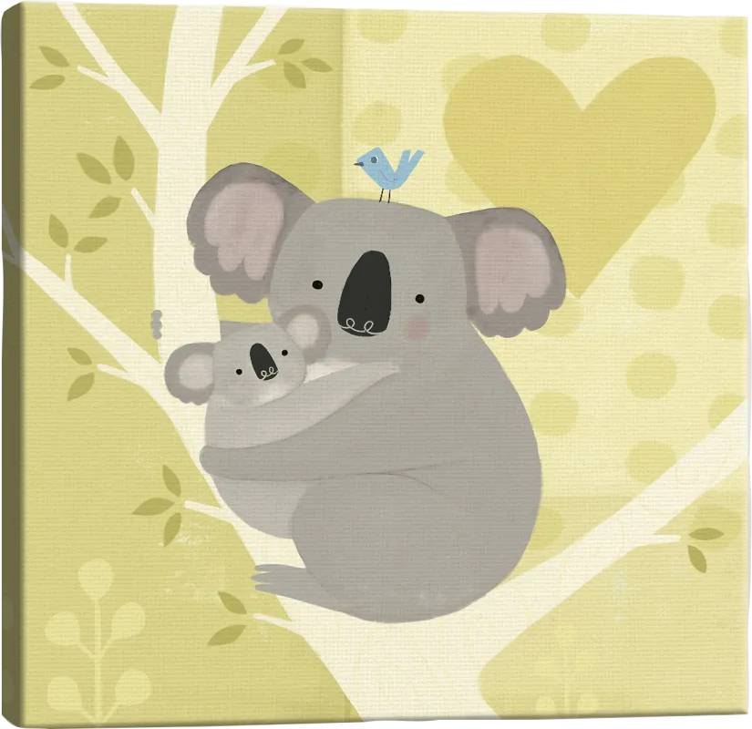 Kids Koala Mama III Green Artwork