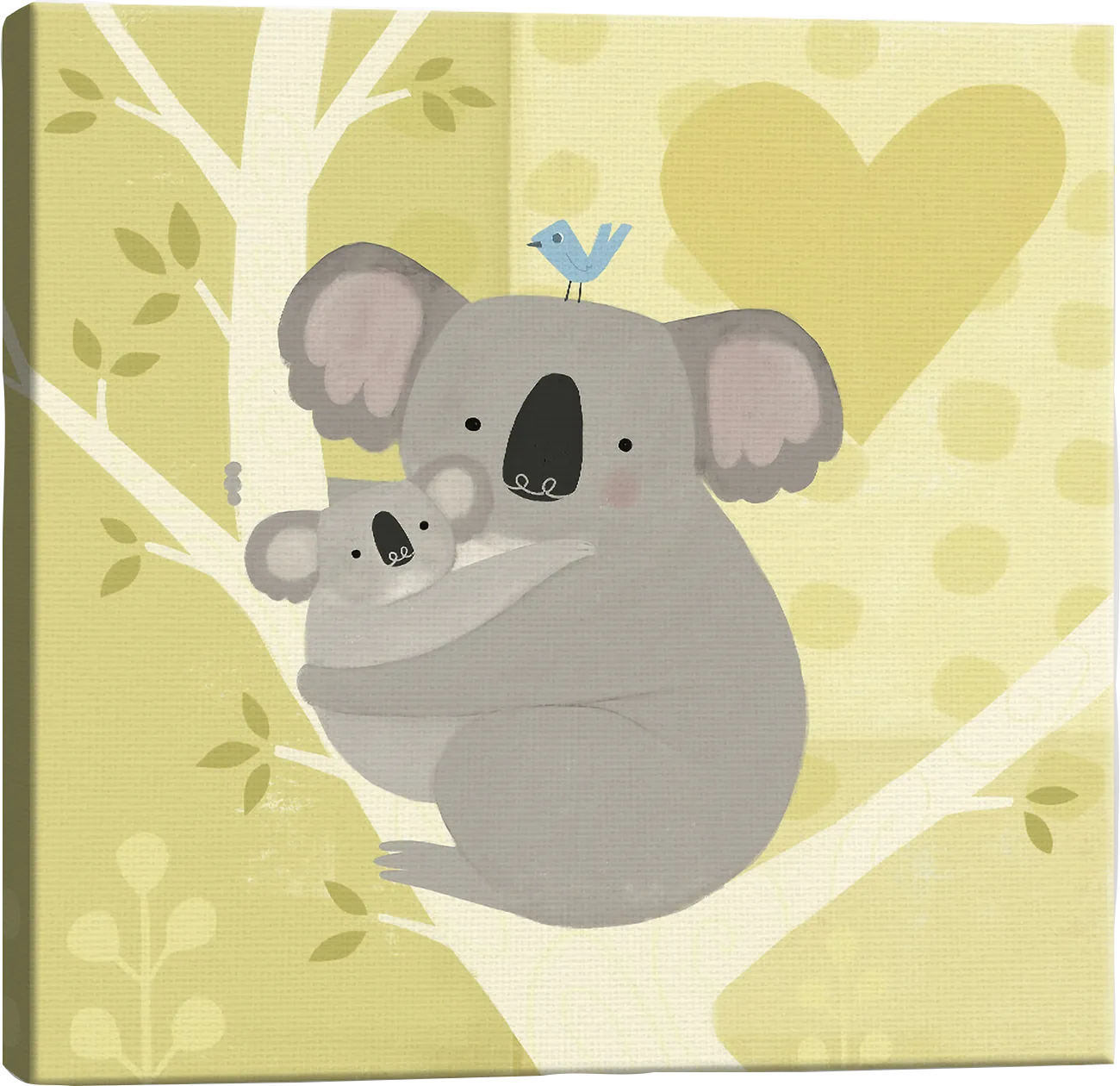 Kids Koala Mama III Green Artwork - Image 1