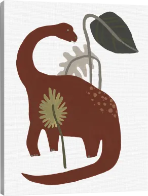 Kids Dino Dinner III White Artwork