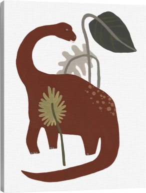 Kids Dino Dinner II White Artwork