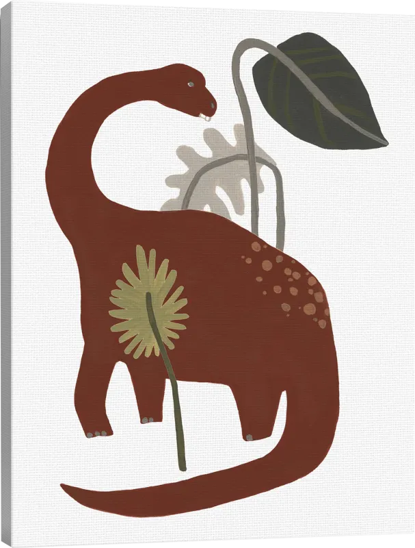 Kids Dino Dinner II White Artwork