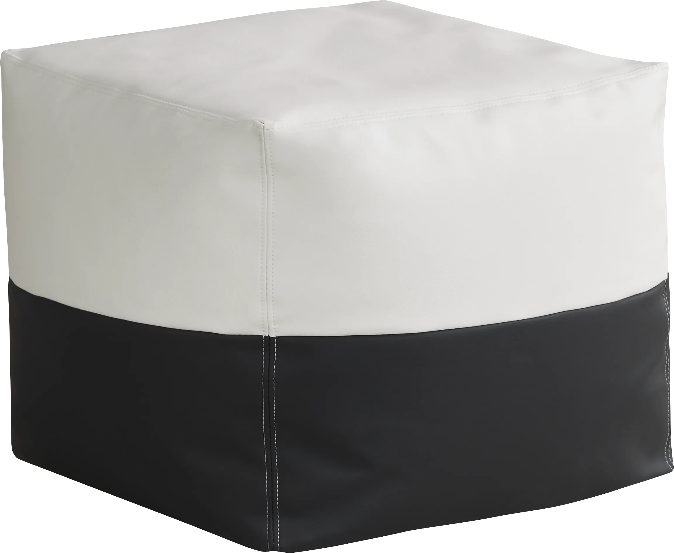 Pall Black Outdoor Pouf Ottoman - Thumbnail - Image 1