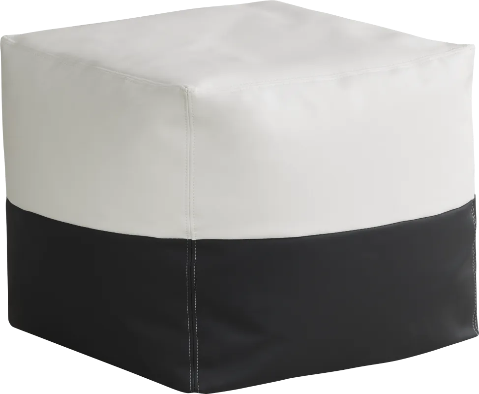 Pall Black Outdoor Pouf Ottoman