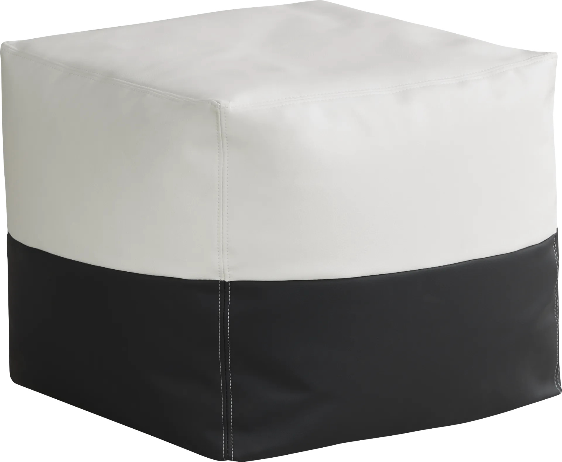 Pall Black Outdoor Pouf Ottoman - Image 1