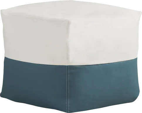 Pall Teal Outdoor Pouf Ottoman