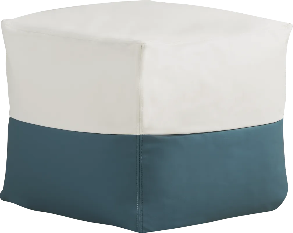 Pall Teal Outdoor Pouf Ottoman