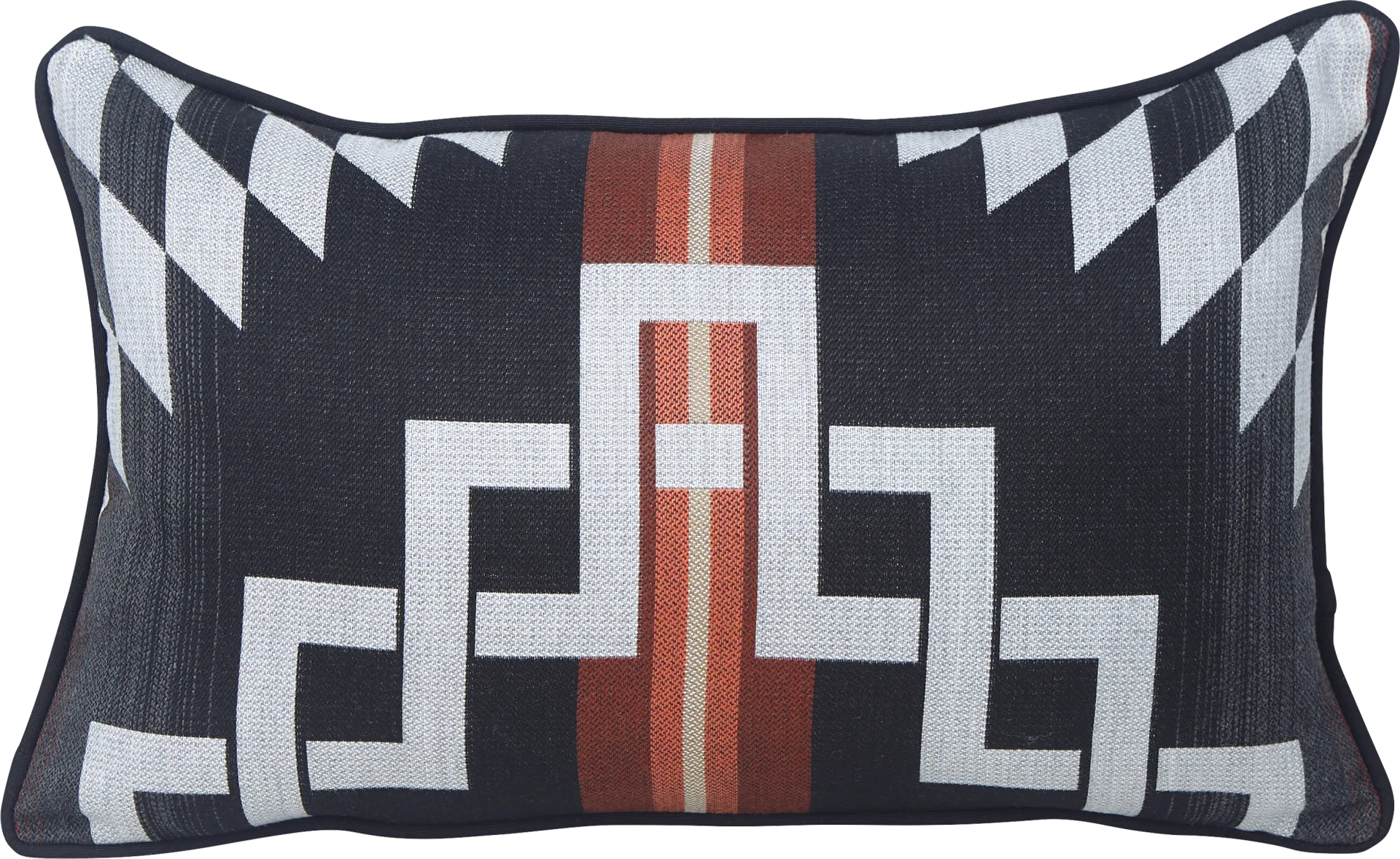 Zapotec Black Indoor/Outdoor Accent Pillow - Image 1