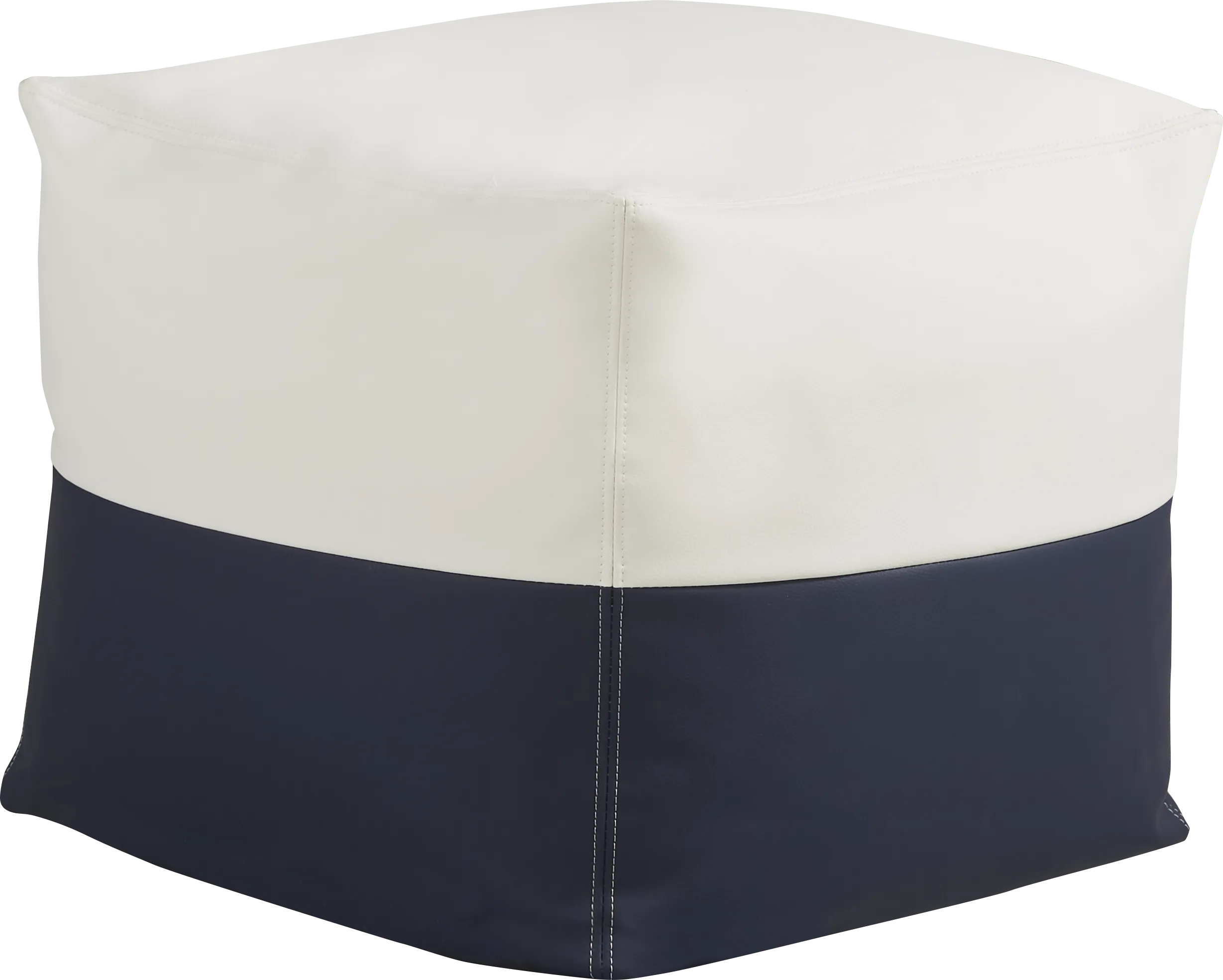 Pall Navy Outdoor Pouf Ottoman - Thumbnail - Image 1