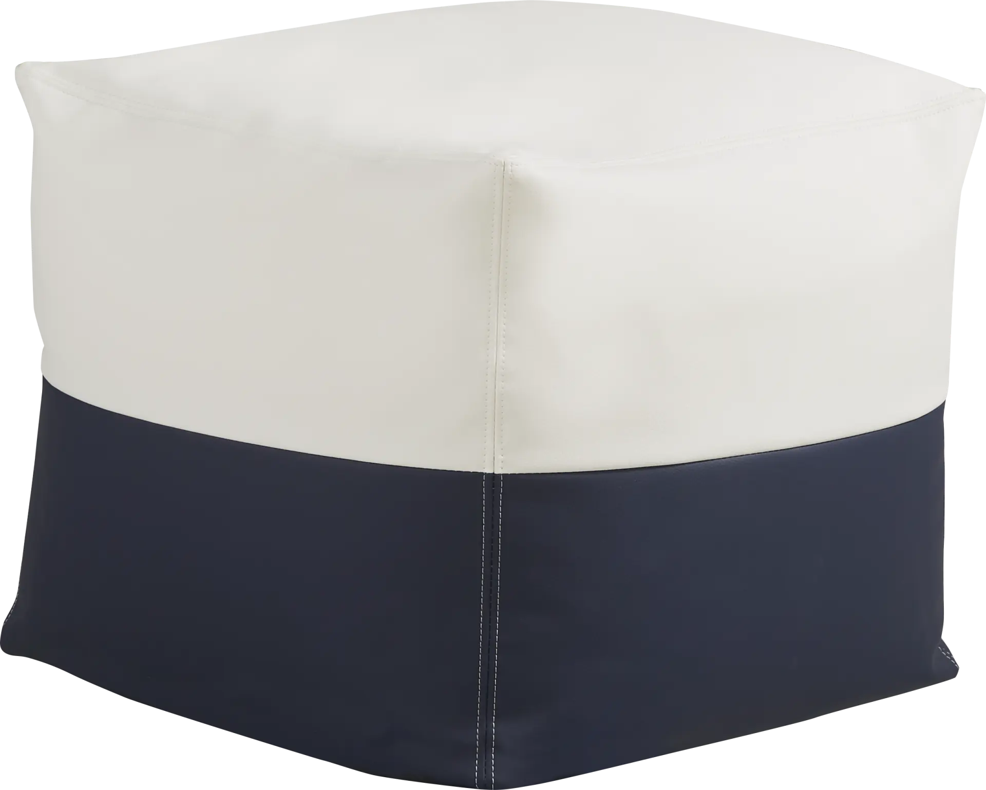 Pall Navy Outdoor Pouf Ottoman