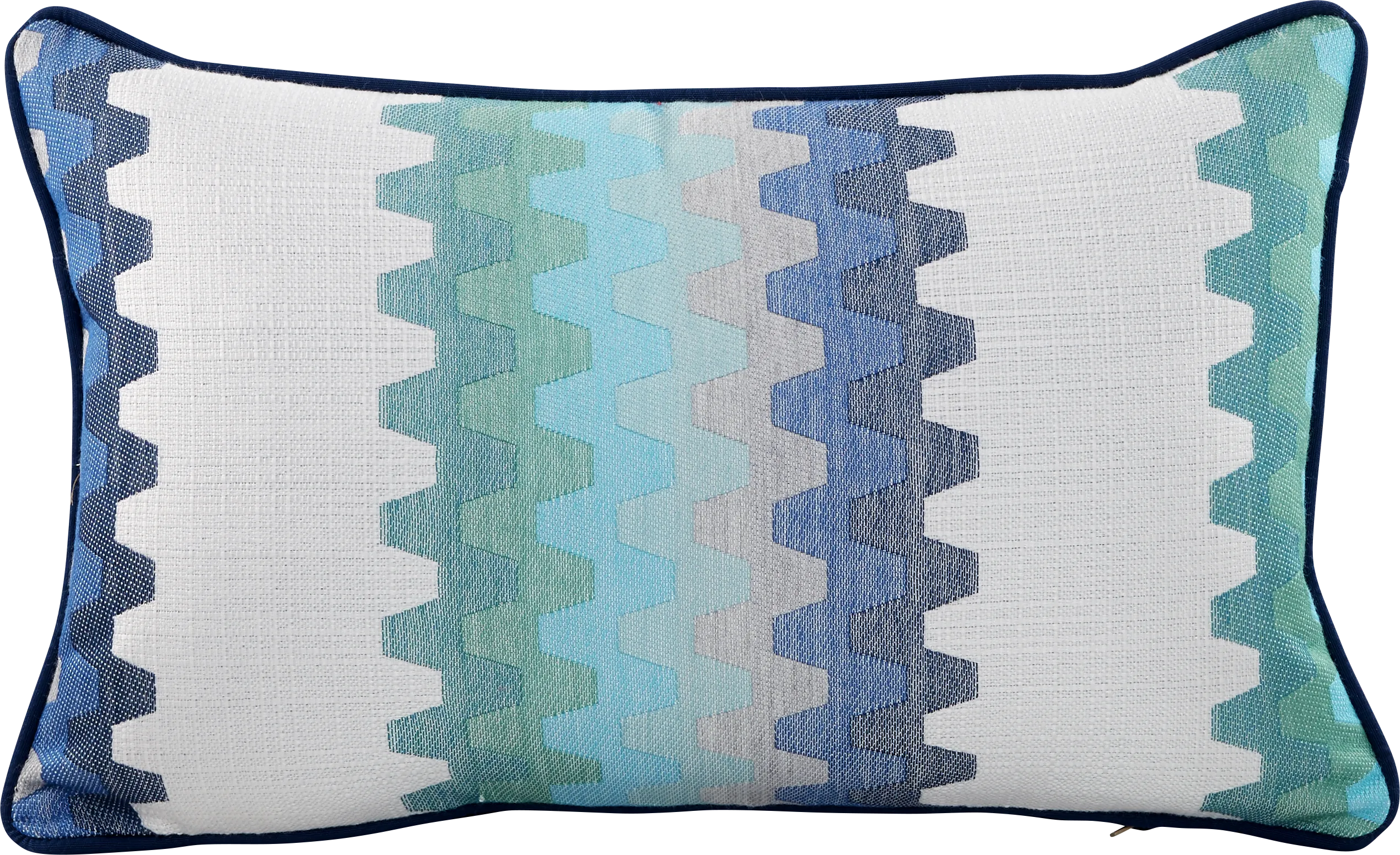 Accordion Geo Seaport Indoor/Outdoor Accent Pillow - Thumbnail - Image 1
