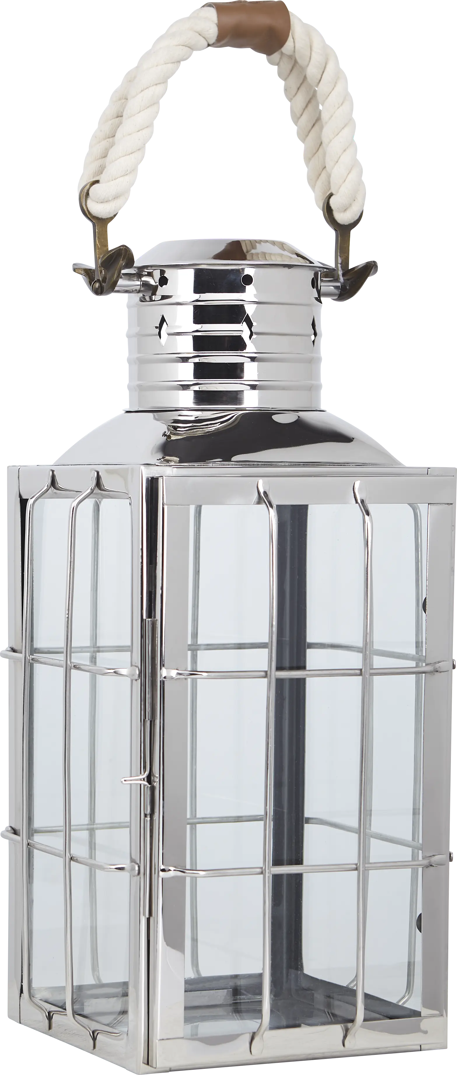 Admiral Cove Silver Large Indoor/Outdoor Lantern