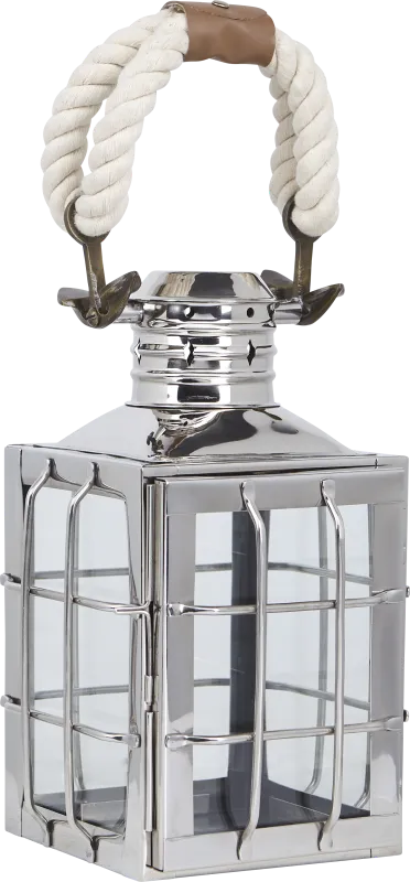 Admiral Cove Silver Small Indoor/Outdoor Lantern