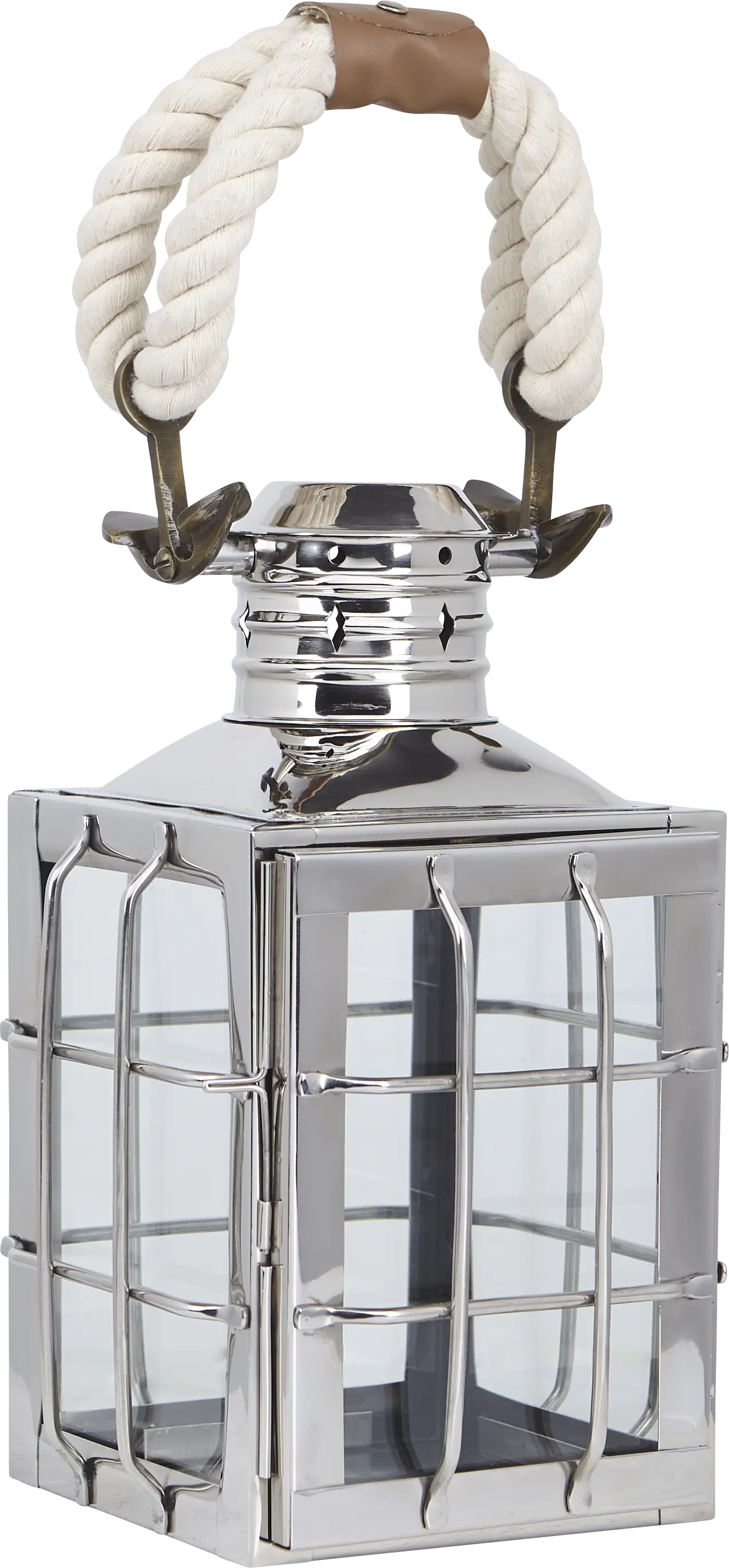 Admiral Cove Silver Small Indoor/Outdoor Lantern