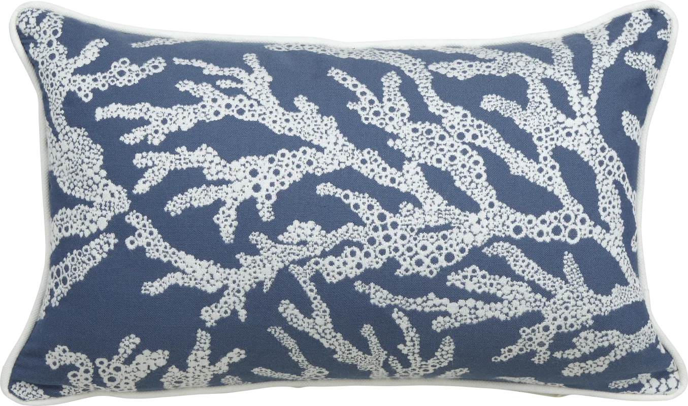Coral Capri Blue Indoor/Outdoor Accent Pillow