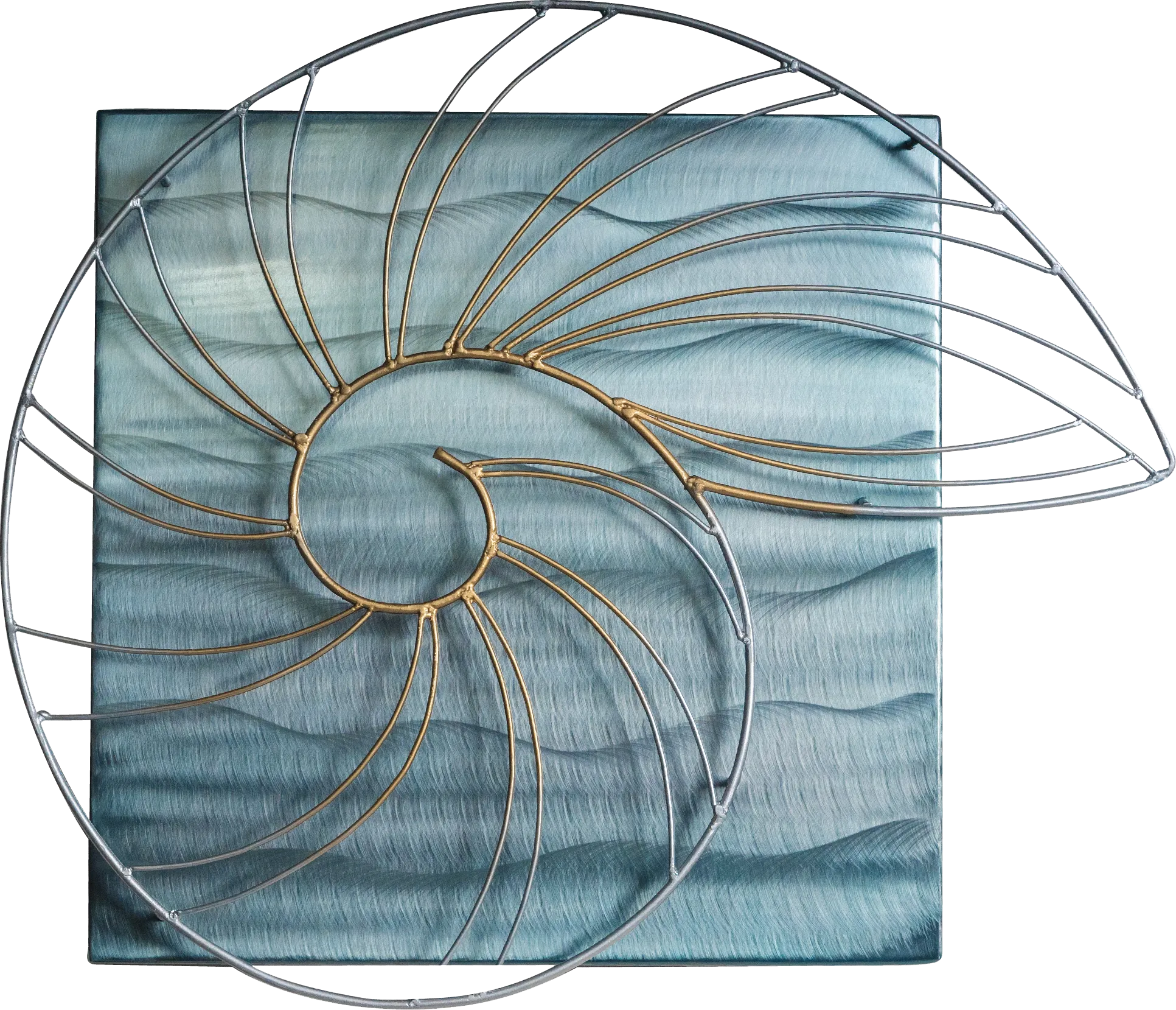 Nautilus Shell Blue Outdoor Wall Art - Thumbnail - Image 1