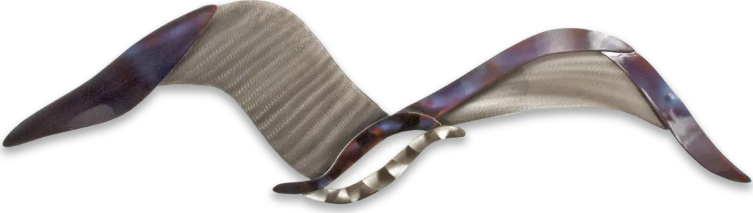 Abstract Seagull II Blue Outdoor Wall Art