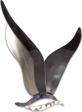 Abstract Seagull Blue Outdoor Wall Art